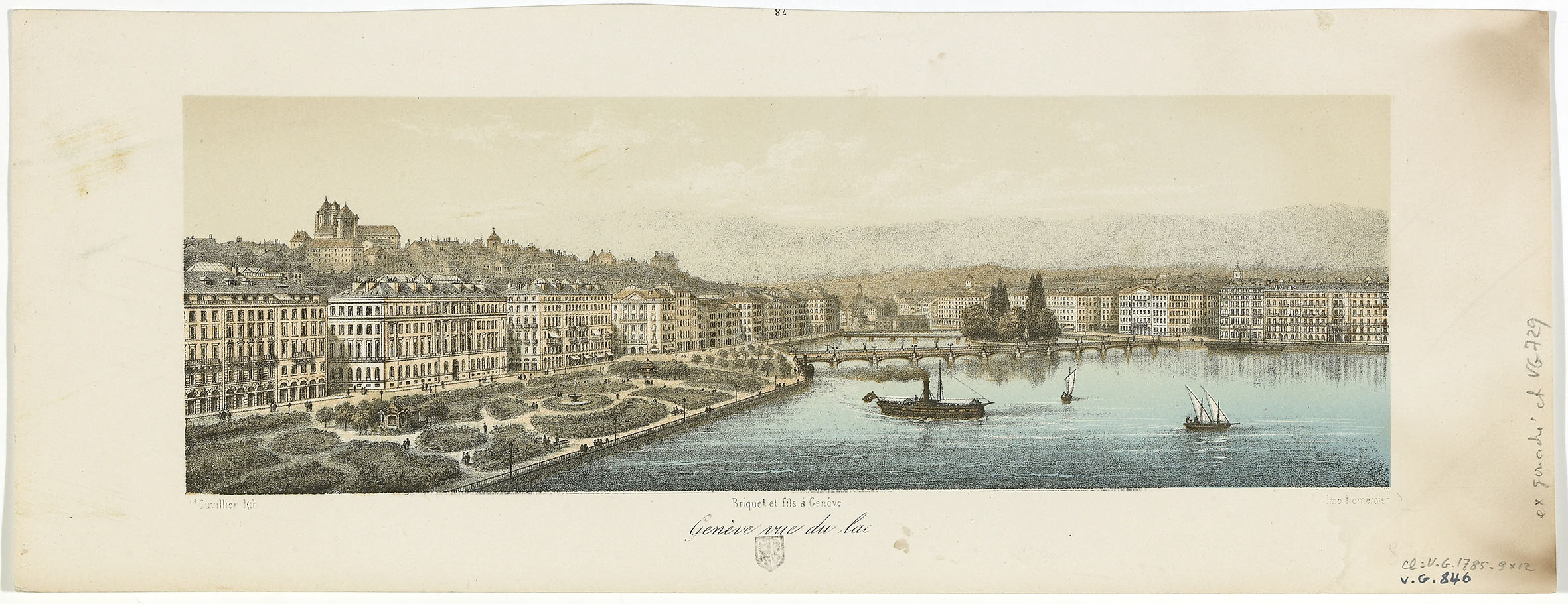 Genève, vue de la ville depuis le lac©BGE, Centre d'iconographie genevoise